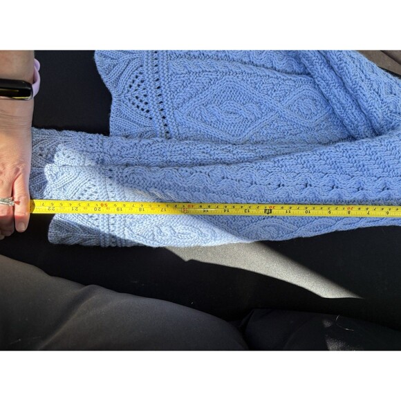 Arancrafts Women’s Blue Wool Cardigan XS-Medium 100% Wool Made In Ireland EUC - Picture 6 of 6